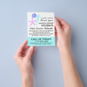 Zanddollar, zeeduivel, zeepaardje, reisagent flyer (Hand)