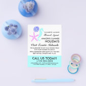 Zanddollar, zeeduivel, zeepaardje, reisagent flyer (Enkel)