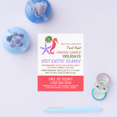 Zanddollar, zeeduivel, zeepaardje, reisagent flyer (Enkel)