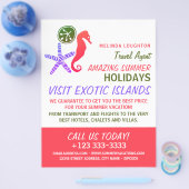 Zanddollar, zeeduivel, zeepaardje, reisagent flyer (Enkel)