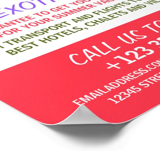 Zanddollar, zeeduivel, zeepaardje, reisagent poster (Hoek)