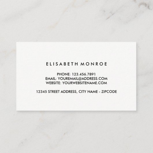 Zanddollar, zeeduivel, zeepaardje, reizen en toeri visitekaartje (Achterkant)