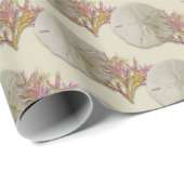 Zanddollar Zeekoraal Cadeaupapier (Rol Hoek)