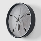Zanddollar zwart-wit strand zomer klok (Hoek)