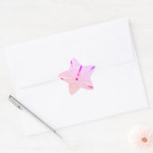 Zanddollarbad Kust Trendy Schattig Roze Meisjesach Ster Sticker (Envelop)