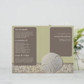 Zanddollarkant,  Beach Wedding Program (Staand voorkant)