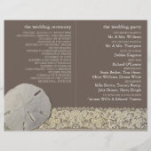Zanddollarkant, Beach Wedding Program (Achterkant)