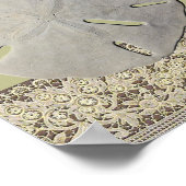 Zanddollarkant,  Strand Bruiloft Welkom Poster (Hoek)