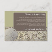 Zanddollarkant,  Strand Huwelijksdetail Informatiekaartje (Voorkant)