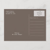 Zanddollarkant,  strand Save the Date Aankondigingskaart (Achterkant)