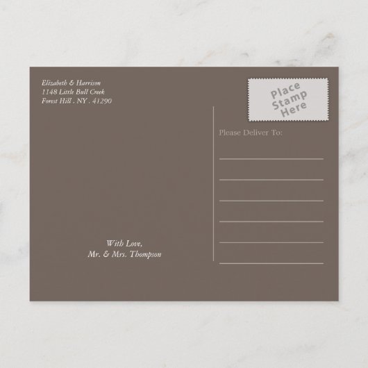 Zanddollarkant,  strand Save the Date Aankondigingskaart (Achterkant)