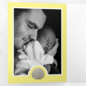 Zanddollars & Burlap, 3 Fotocollage Baby Geboorte Drieluik Aankondiging (Binnenzijde eerst)