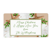 Zanddollars Cadeaupapier Label Met Tekst (Voorkant)