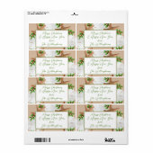 Zanddollars Cadeaupapier Label Met Tekst (Full Sheet)