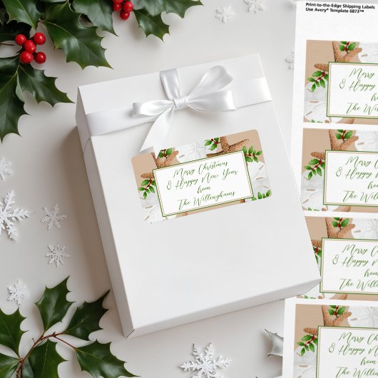 Zanddollars Cadeaupapier Label Met Tekst