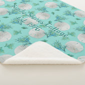 Zanddollars Patroon Turquoise Kust Thuis Sherpa Deken (3/4)