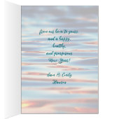 Zanddollars Starfish Beach Kerstmis gevouwen Kaart (Binnen (Rechts))