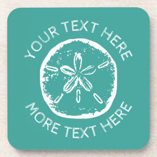 Zanddollars strand schelp plastic drank coaster bier onderzetter