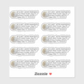 Zanddollars Vormige Retouradres Stickers (Vel)