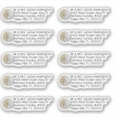 Zanddollars Vormige Retouradres Stickers (Voorkant)