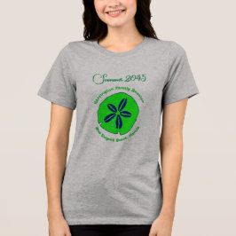 Zanddollarsouvenir familie samenkomst Tri-Blend shirt