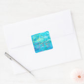 Zanddoller ontwerp op een decal vierkante sticker (Envelop)