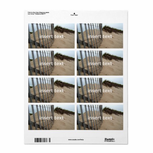 Zandduin Beach Fence Etiket (Full Sheet)