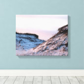 Zandduin bij schemer foto op een canvas afdruk (Insitu (Houten vloer))