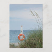 Zandduin en levensring fotografische kust briefkaart (Voorkant)