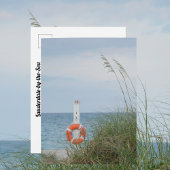 Zandduin en levensring fotografische kust briefkaart