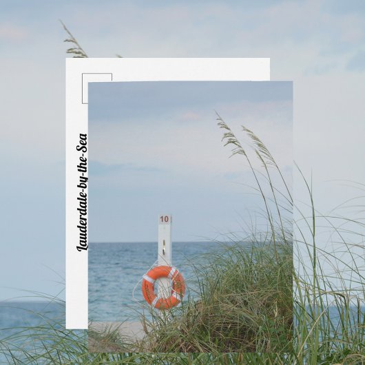 Zandduin en levensring fotografische kust briefkaart