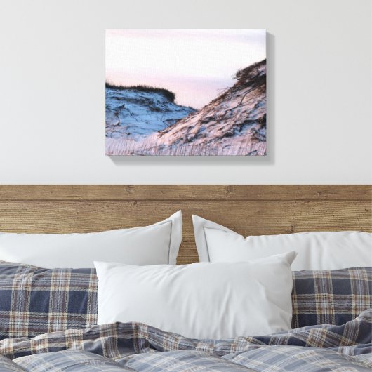 Zandduin in de schemering foto op een canvas afdruk (Insitu (Slaapkamer))
