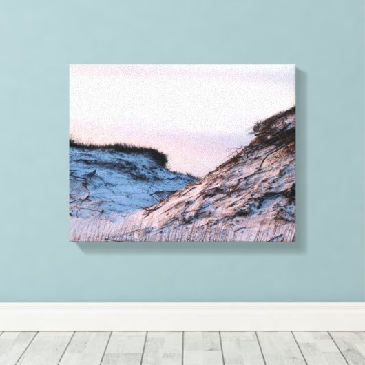 Zandduin in de schemering foto op een canvas afdruk (Insitu (Houten vloer))