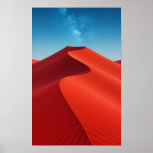 Zandduin in de woestijn poster