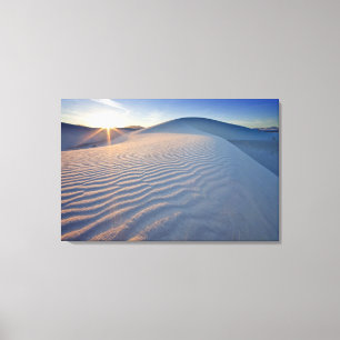 Zandduinen bij White Sands National Monument in 5 Canvas Afdruk