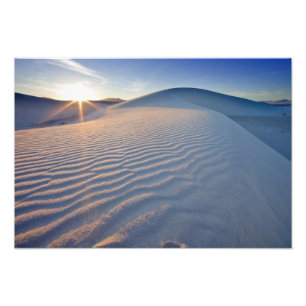 Zandduinen bij White Sands National Monument in 5 Foto Afdruk