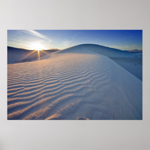 Zandduinen bij White Sands National Monument in 5 Poster