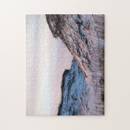 Zandduinen bij zonsondergang op een legpuzzel (Verticaal)