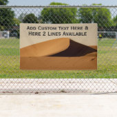 Zandduinen Desert Landschap Custom Text Spandoek (Insitu)