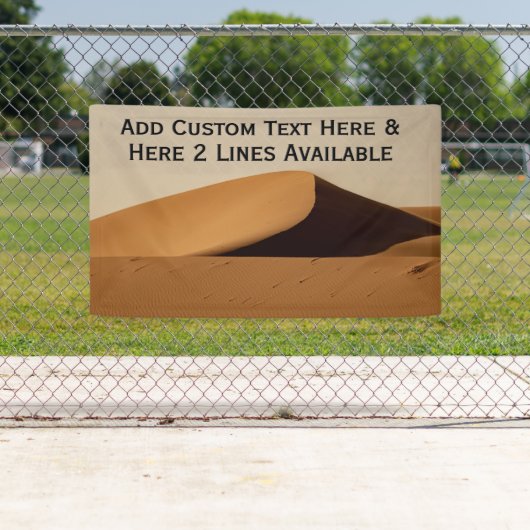 Zandduinen Desert Landschap Custom Text Spandoek (Insitu)