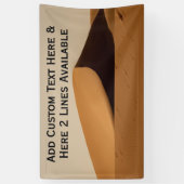 Zandduinen Desert Landschap Custom Text Spandoek (Verticaal)