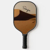 Zandduinen Desert Landschap Gepersonaliseerd Scrip Pickleball Paddle (Achterkant)