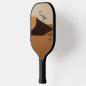 Zandduinen Desert Landschap Gepersonaliseerd Scrip Pickleball Paddle (Links)