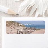 Zandduinen en strandhek etiket (Insitu)