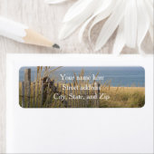 Zandduinen en strandhek etiket (Insitu)