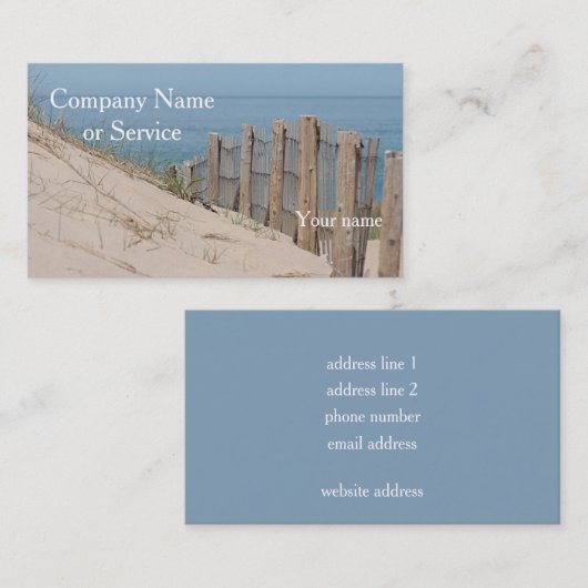 Zandduinen en strandhek visitekaartje (Voorkant / Achterkant)