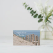 Zandduinen en strandhek visitekaartje (Staand voorkant)