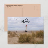 Zandduinen en Talacre Lighthouse Wales Briefkaart (Voorkant / Achterkant)
