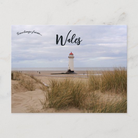 Zandduinen en Talacre Lighthouse Wales Briefkaart (Voorkant)