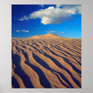 Zandduinen en wolken poster
